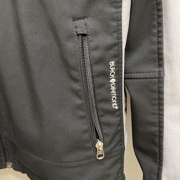 Men’s Black Diamond Double Diamond zip up fleece lined soft shell jacket. Size M - Picture 8 of 16